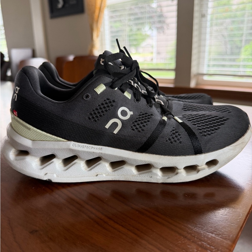 On Cloudnova Running Sneakers in Black with White Sole